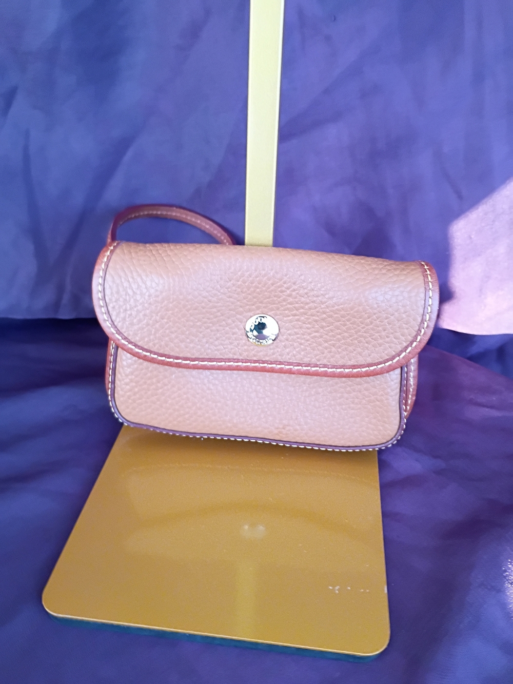 Dooney & Bourke Pebbled Leather Camel Wristlet - Picture 2 of 10